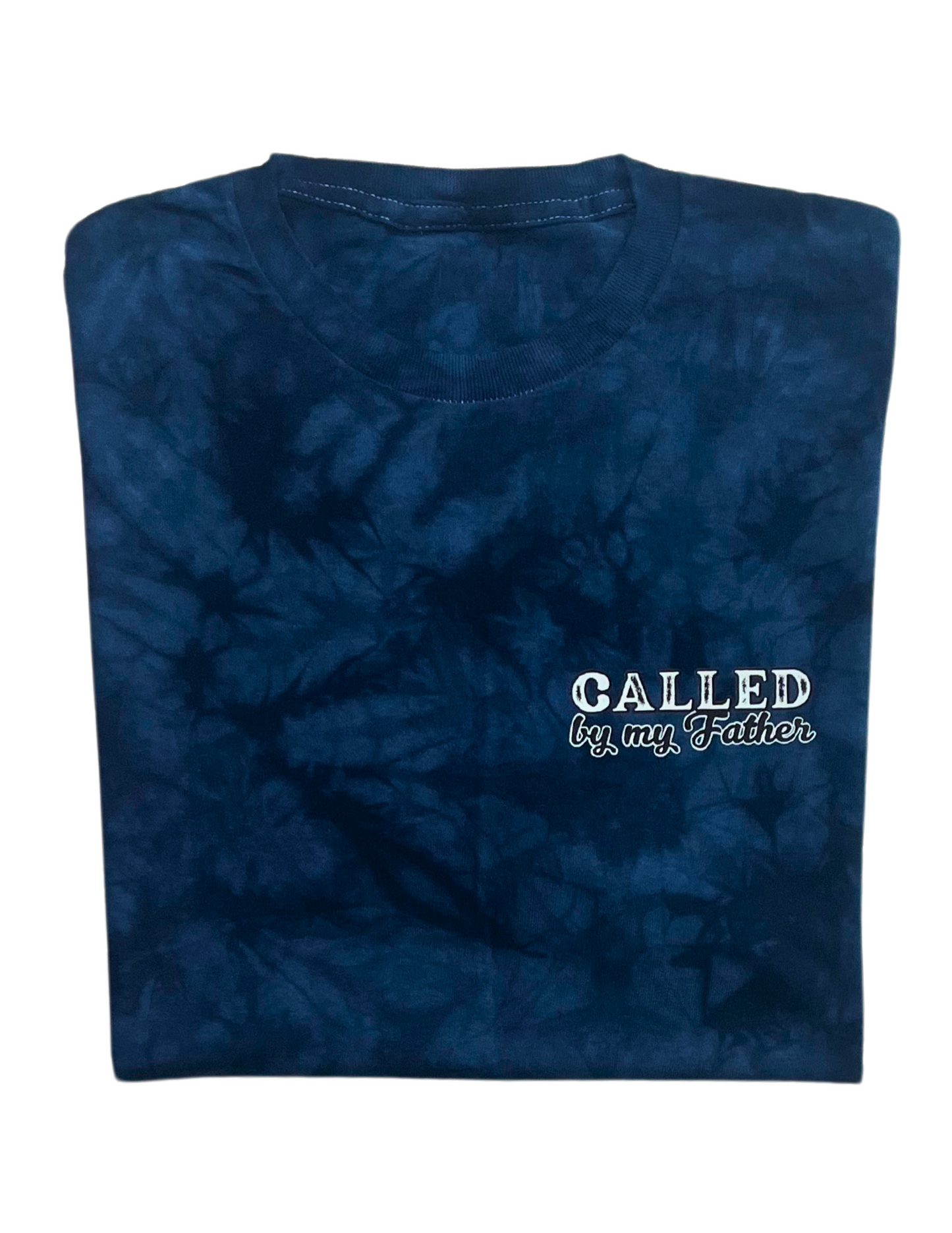 "God Spun The Block" Unisex Tee- Navy|White