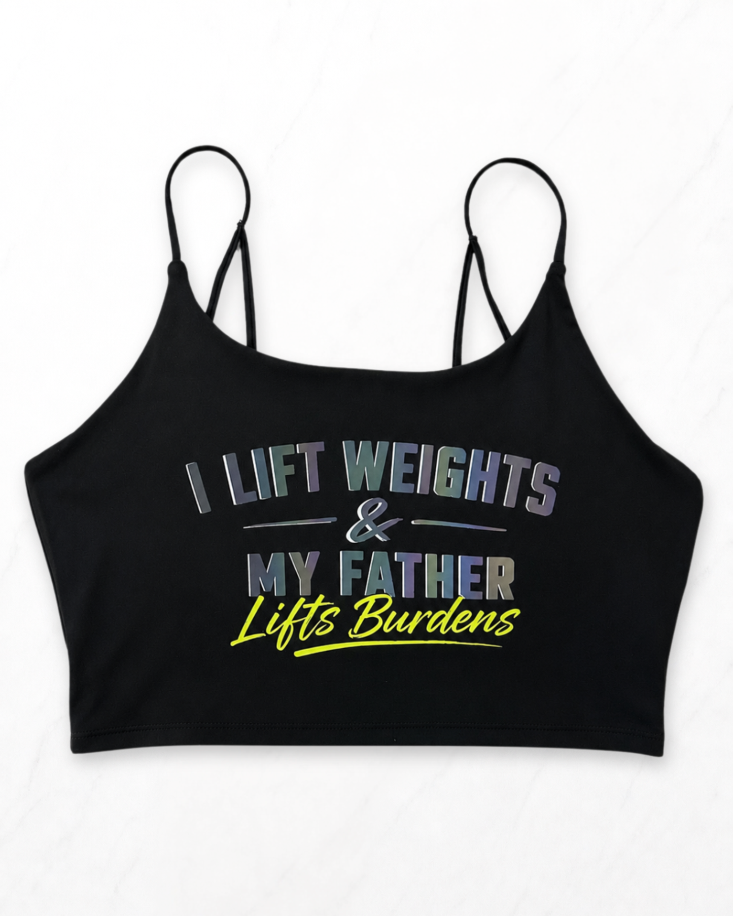 “Lifts Burdens” Sports Bra