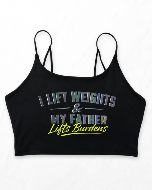 “Lifts Burdens” Sports Bra